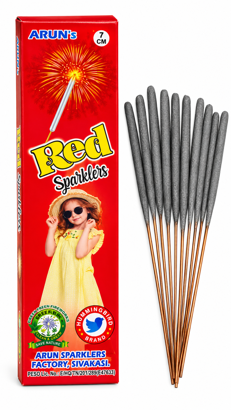 7 cm Red Sparklers