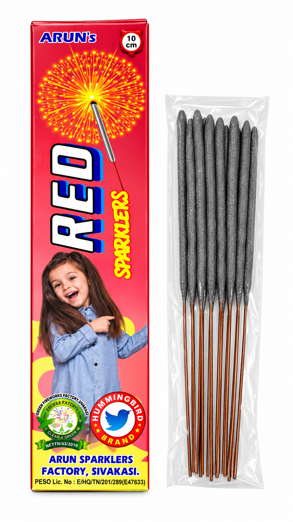 10 cm Red Sparklers
