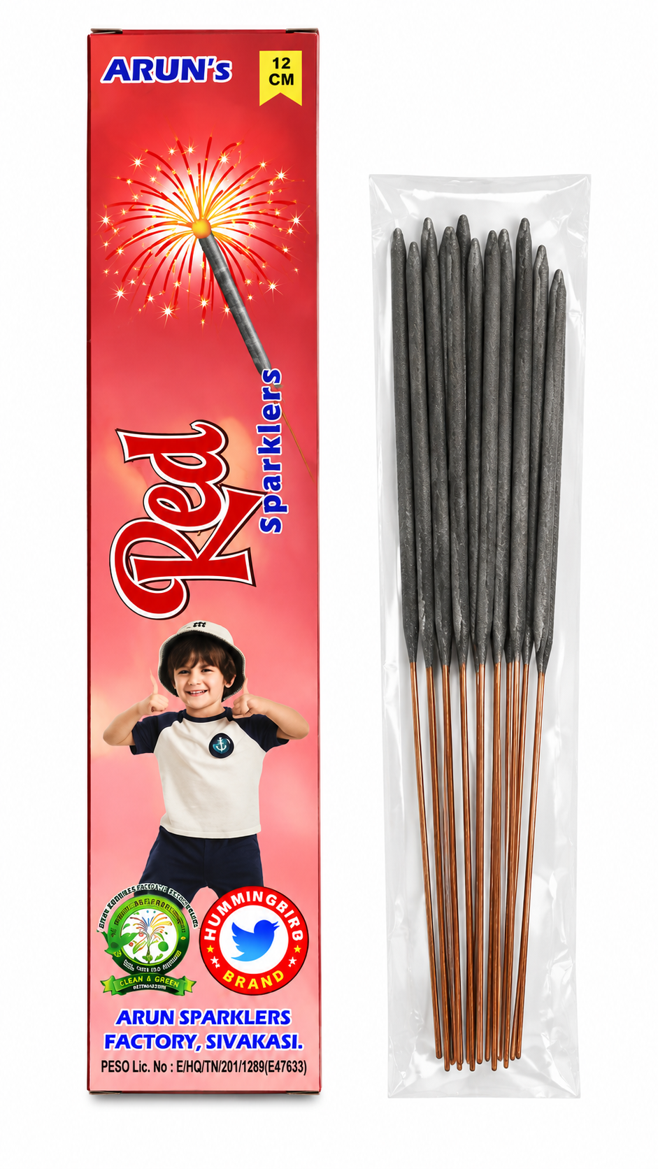 12 cm Red Sparklers