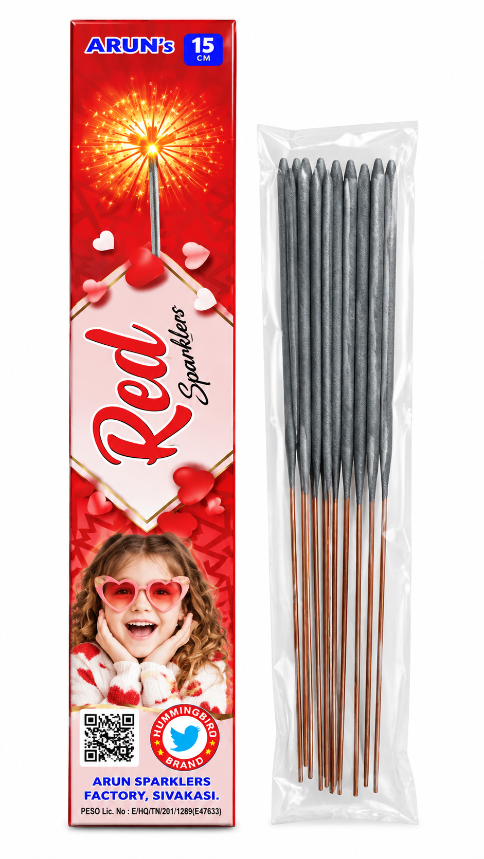 15 cm Red Sparklers